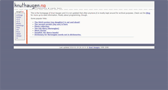 Desktop Screenshot of knuthaugen.no